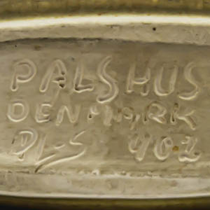 palshus vase in hares fur glaze, designed by Per Linneman Schmidt, 402   marks